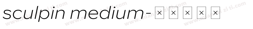 sculpin medium字体转换